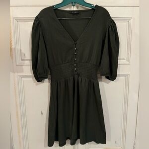 Francesca’s GB Fashion Mini Dress (Size M) (Olive Green)
